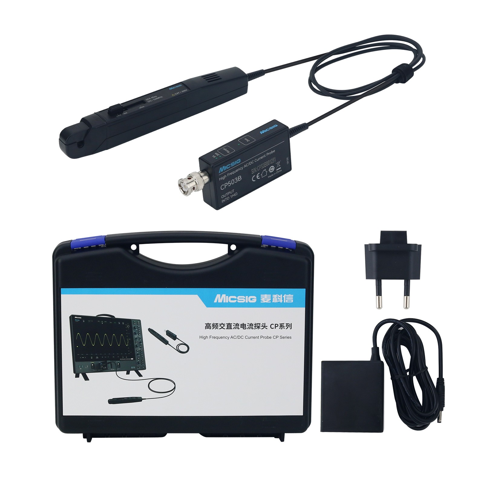 Micsig CP503B 50MHz 5A/30A Dua - Current Probe Ac Dc 50Mhz Oscilloscope 评论和价格
