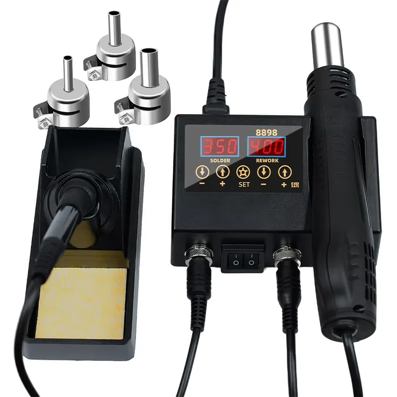 60W LED Digital Display Hot Ai - Smd Rework Station Hot Air Soldering 2 In 1 评论和价格