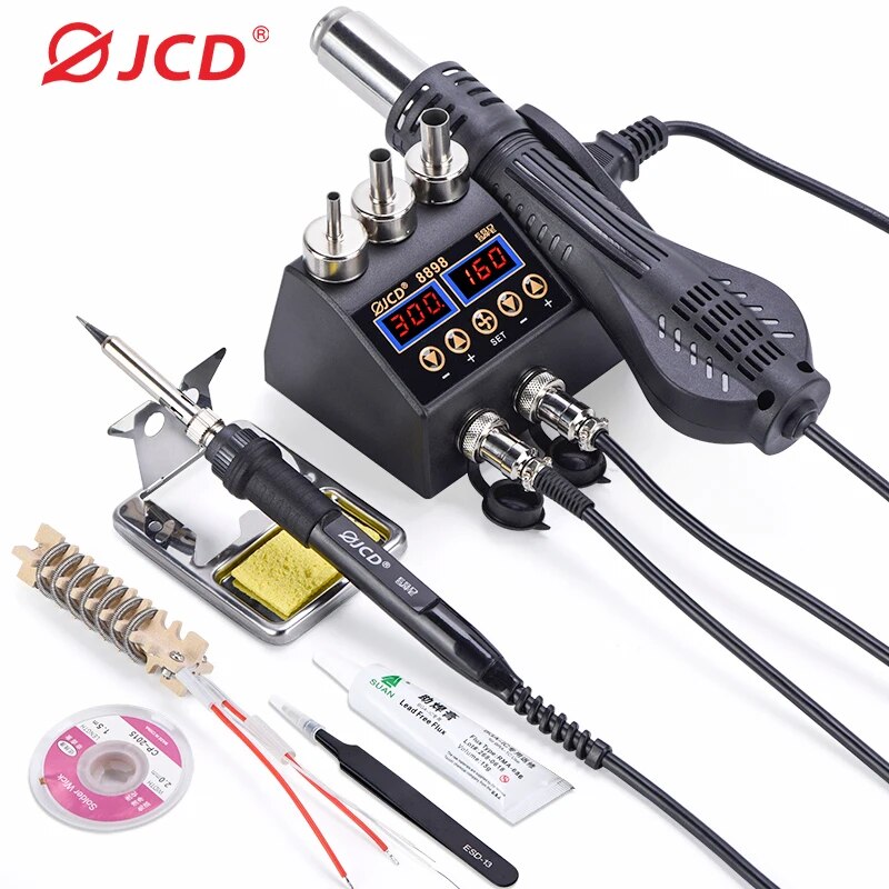 JCD 8898 Soldering Station 750 - Smd Rework Station Hot Air Soldering 2 In 1 评论和价格