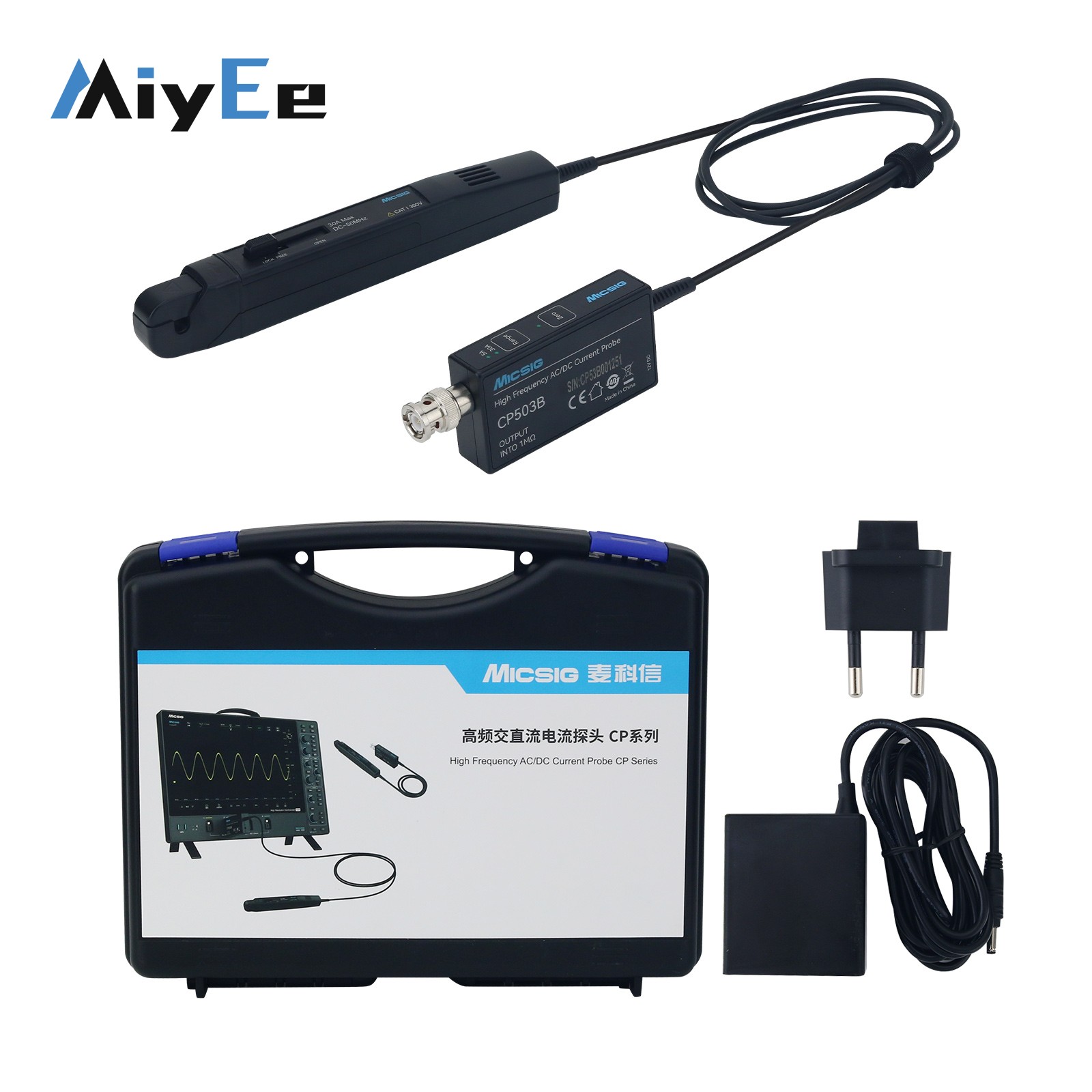Micsig CP503B 50MHz 5A/30A Dua - Current Probe Ac Dc 50Mhz Oscilloscope 评论和价格