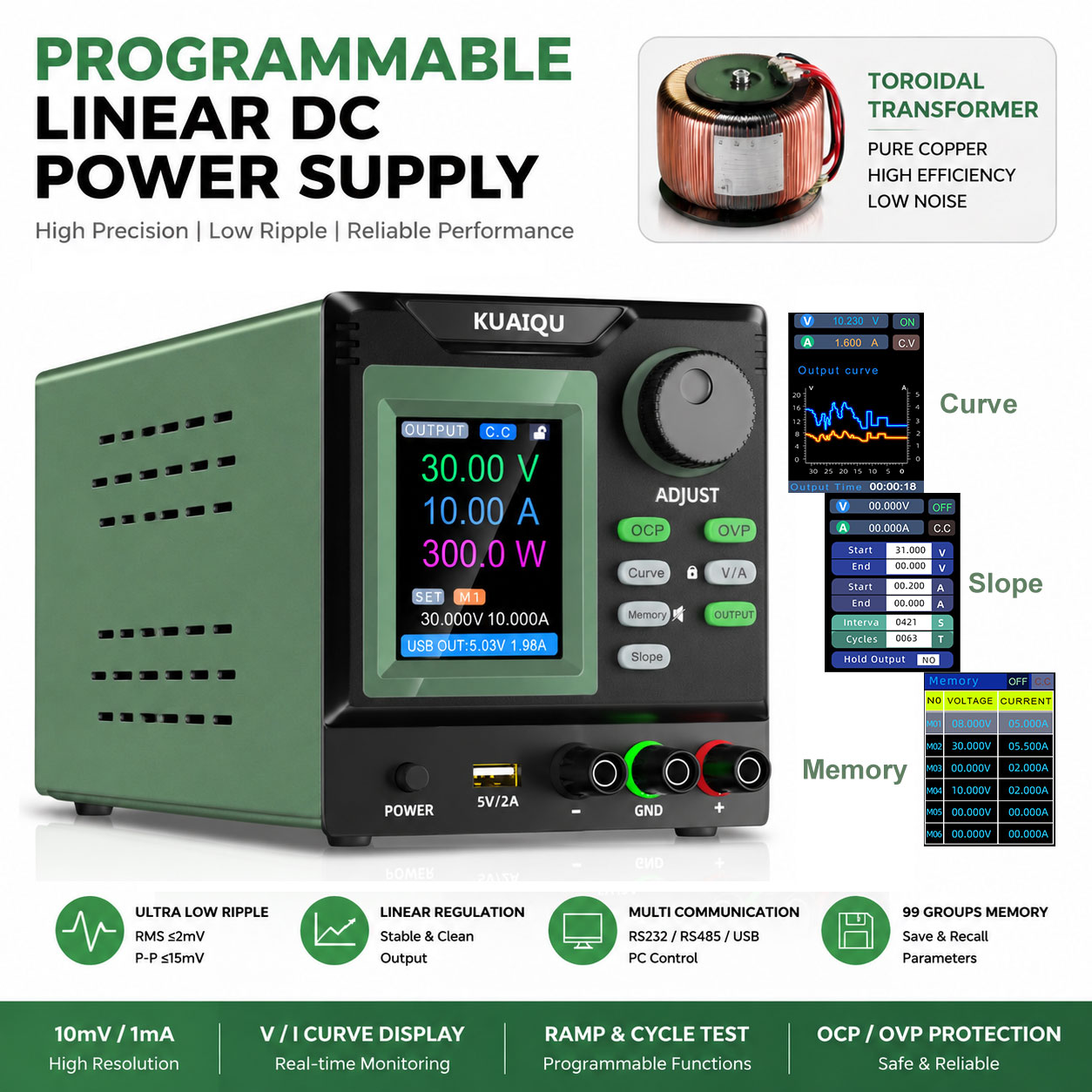 Low Noise Linear DC Power Supp - Programmable Linear Dc Power Supply 30V 10A 评论和价格