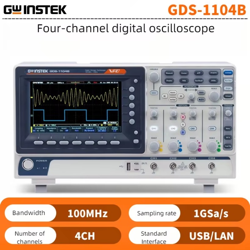 GWInstek Digital Storage Oscil - Digital Storage Oscilloscope 4 Channel 100Mhz 评论和价格