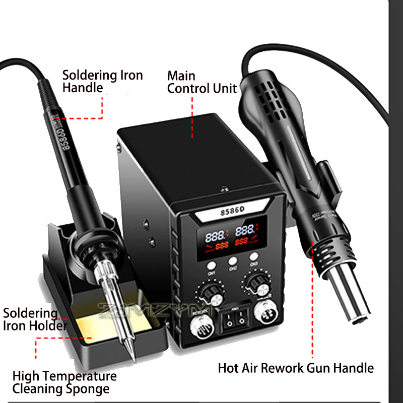 2 in 1 Hot Air Rework Station  - Smd Rework Station Hot Air Soldering 2 In 1 评论和价格