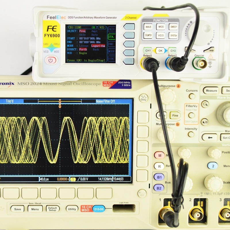Feelelec FY6900 0-60MHz Digita - Dual Channel Arbitrary Waveform Function Generator 60Mhz 评论和价格