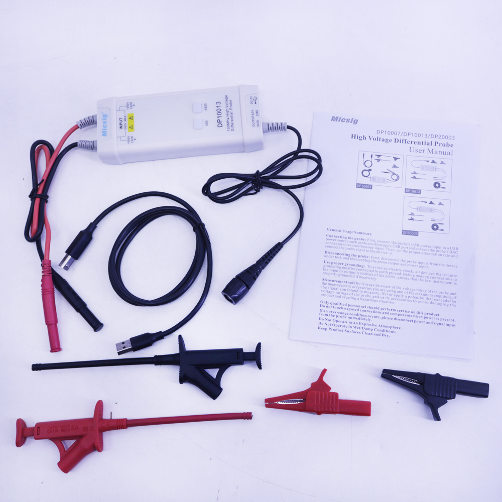 Micsig Oscilloscope  DP10013 1 - High Voltage Differential Probe 100Mhz 1300V 评论和价格