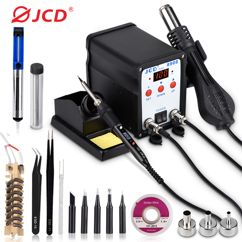JCD Soldering Station 2 IN 1 W - Smd Rework Station Hot Air Soldering 2 In 1 评论和价格