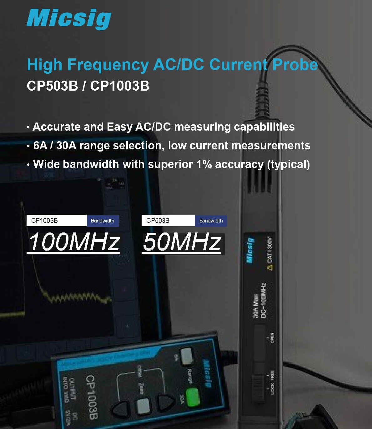 High Frequency AC/DC Current P - Current Probe Ac Dc 50Mhz Oscilloscope 评论和价格