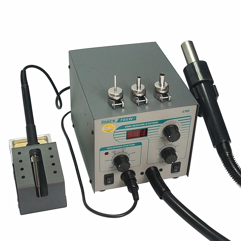 Quick 706w+ 2 in 1  Smd Solder - Smd Rework Station Hot Air Soldering 2 In 1 评论和价格