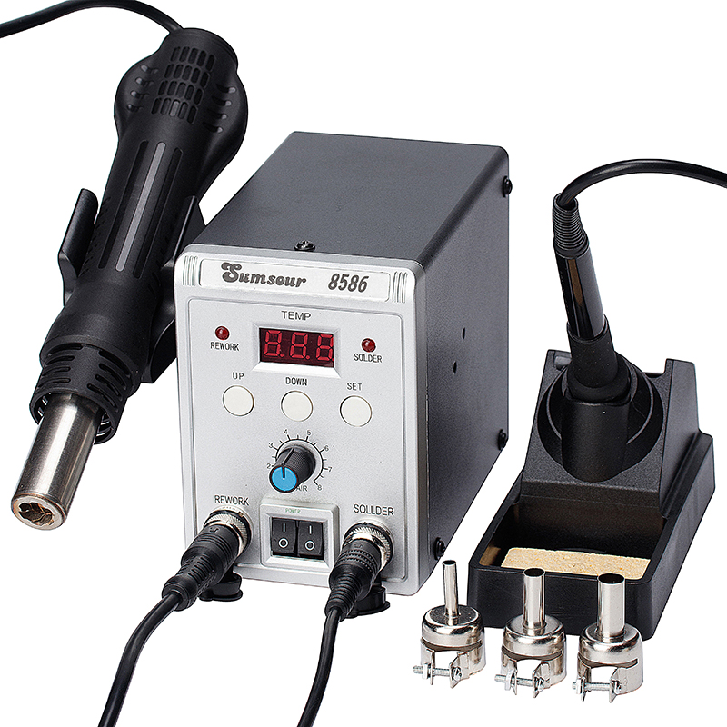8586 700W 2 in 1 Digital Displ - Smd Rework Station Hot Air Soldering 2 In 1 评论和价格