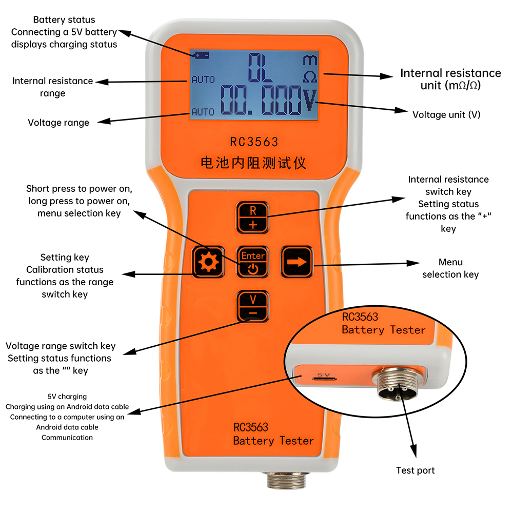 RC3563 18650 Battery Internal  - Battery Internal Resistance Tester Four Wire 评论和价格