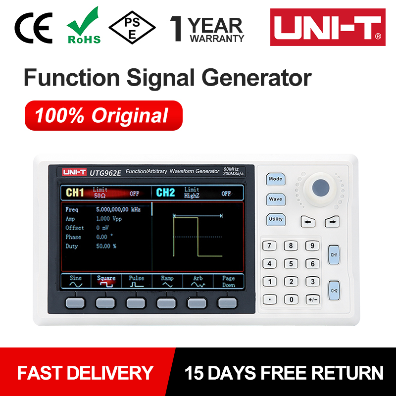UNI-T UTG932E UTG962E Function - Dual Channel Arbitrary Waveform Function Generator 60Mhz 评论和价格