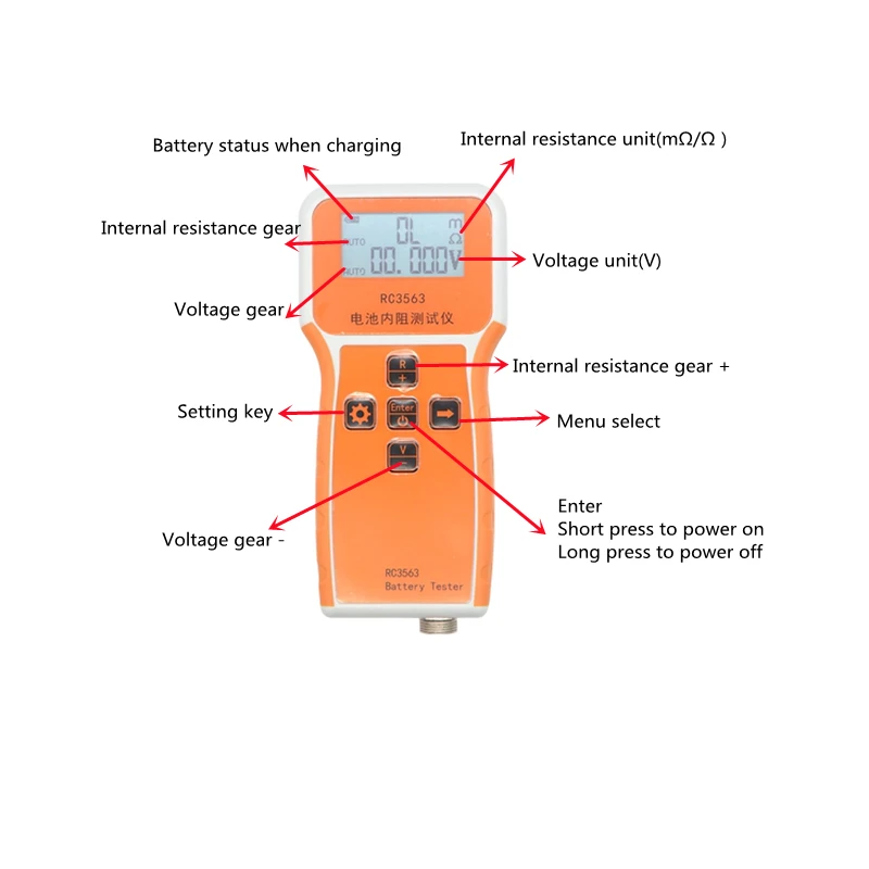 RC3563 Battery Internal Resist - Battery Internal Resistance Tester Four Wire 评论和价格