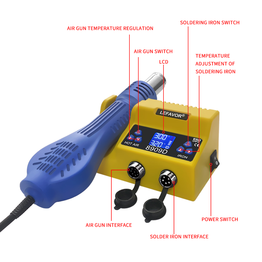2 In 1 Digital Soldering Stati - Smd Rework Station Hot Air Soldering 2 In 1 评论和价格