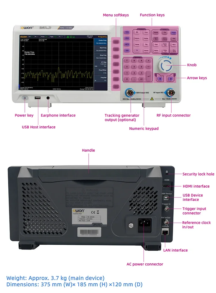 9kHz - 1.5GHz  Spectrum Analyz - Spectrum Analyzer Tracking Generator 1.5Ghz 评论和价格