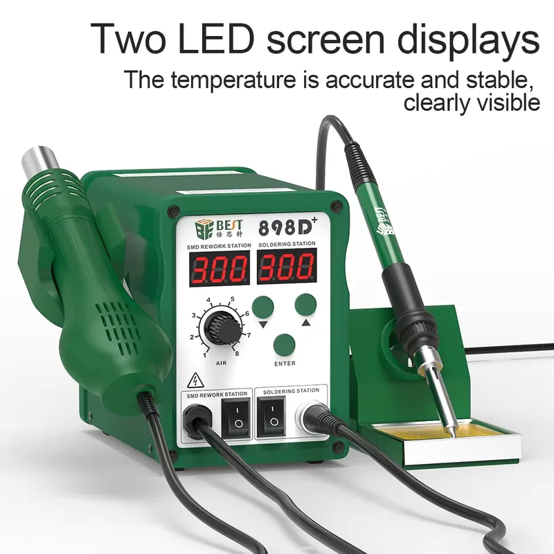 BST-898d+ Digital Soldering St - Smd Rework Station Hot Air Soldering 2 In 1 评论和价格